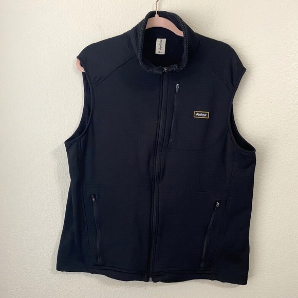 Fayettchill Jackets & Blazers - Fayettchill Vest Mens Size XL Front Zip Black Waffle Knit Polartec Lightweight